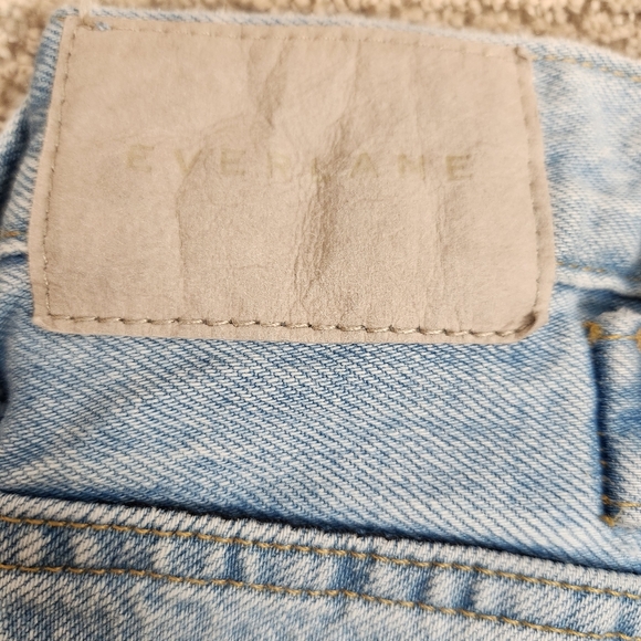 Everlane Cinched Utility Jeans Light Wash Back Belt Accent Wide Straight Leg 27 - Picture 9 of 10